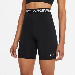 Nike Women's Pro Dri-Fit Black High Waisted Shorts Activewear Exercise Size M